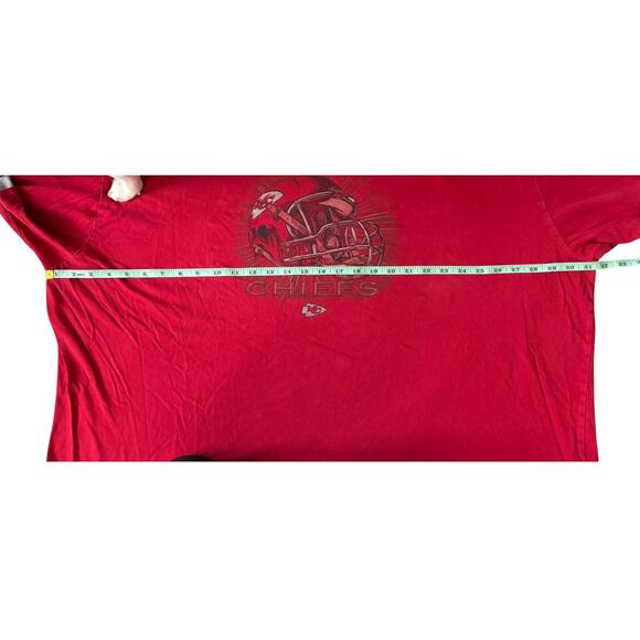 NFL Team Apparel Red Kansas City Chiefs Long Sleeve Tee Mens Size 4X - Picture 4 of 6